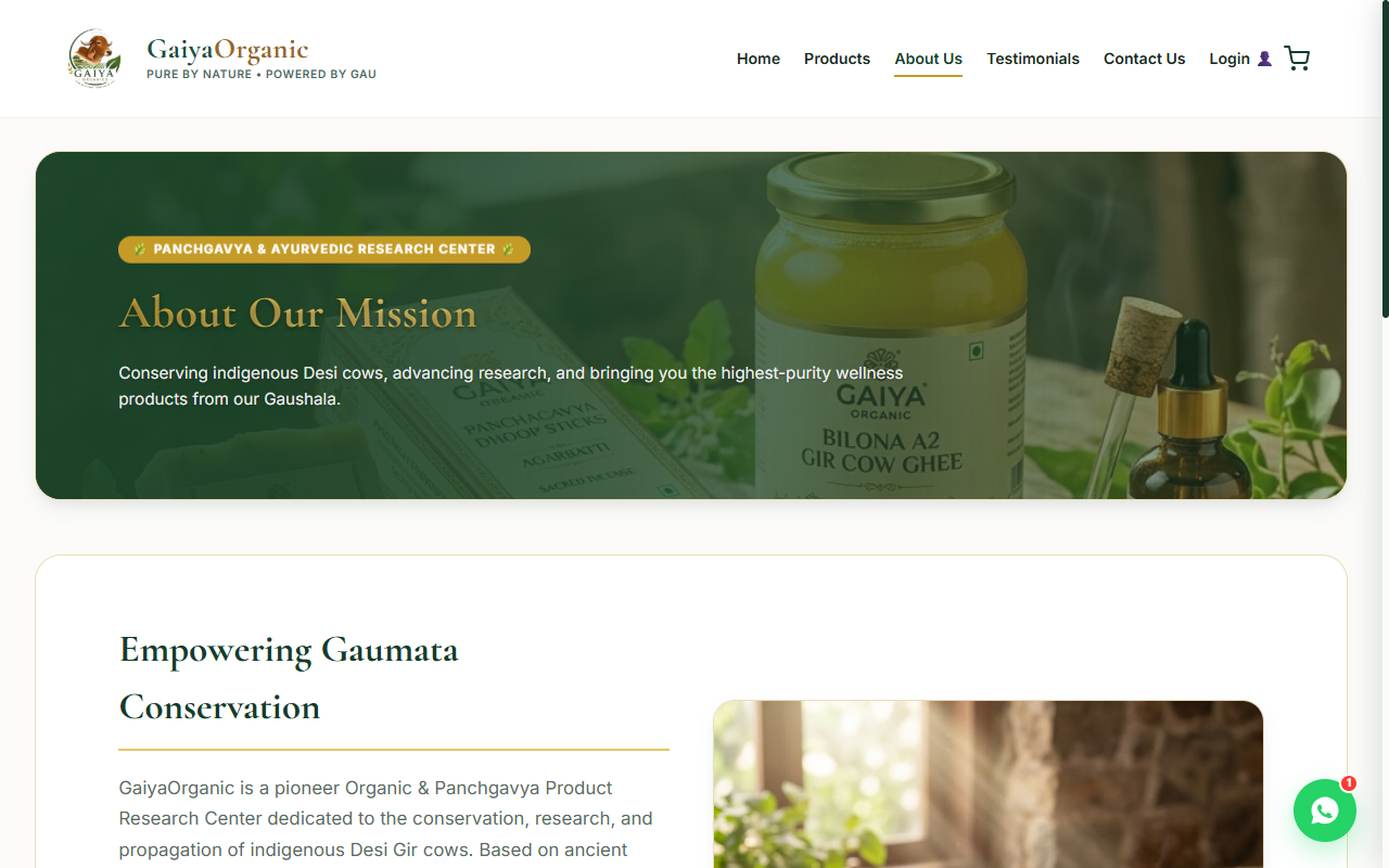 Gaiya Organic - Gaushala Harvest & Sustainable Farming