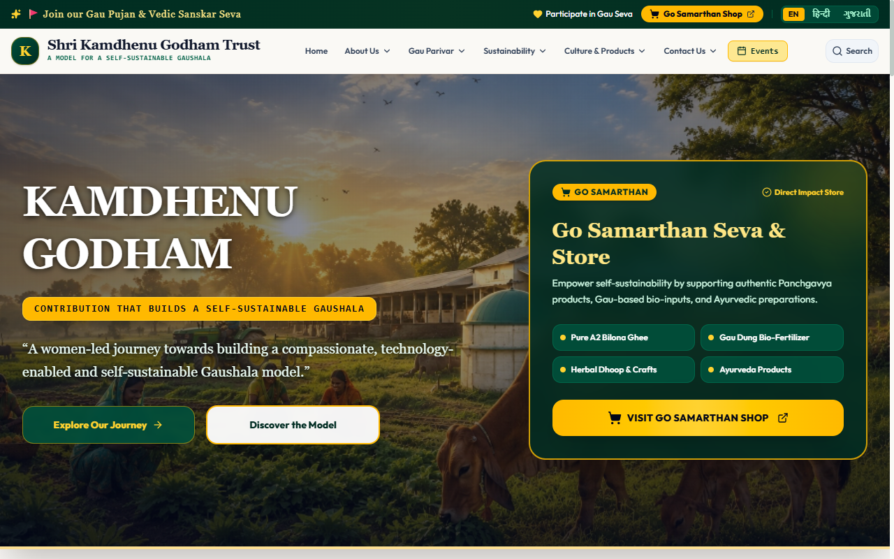Shri Kamdhenu Godham - Gaushala Heritage